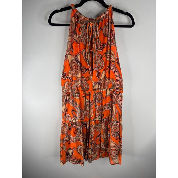 NWT A.L.C. Orange Bella Silk Halter Mini Dress Size 2 Lined $495 - Picture 7 of 7